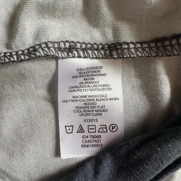 LOFT Cherry Print Short Sleeve V-Nevk Wrap Dress, Gray. - Picture 6 of 6